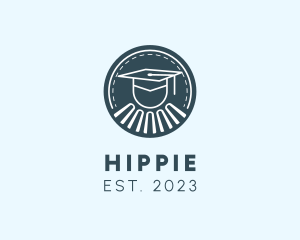 Graduate Hat - College Graduation Patch logo design