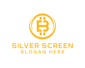 Golden Bitcoin Letter B Logo