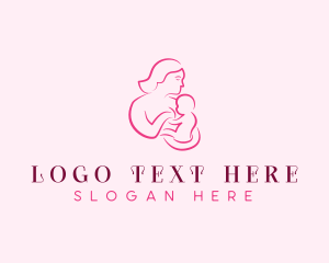 Pregnancy - Mother Baby Breastfeed logo design