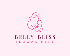 Pregnancy - Mother Baby Breastfeed logo design