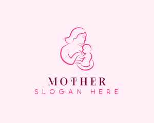 Mother Baby Breastfeed logo design