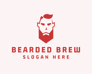 Beard Man Character logo design