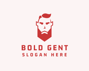 Beard Man Character logo design