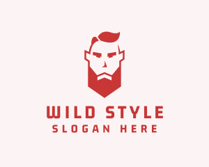 Beard Man Character logo design