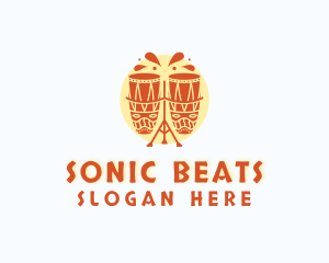 Ethnic Drum Instrument logo design