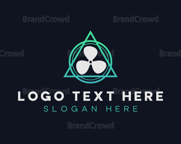 Geometric Fan Propeller Logo