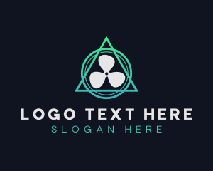 Propulsor - Geometric Fan Propeller logo design