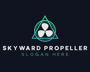 Geometric Fan Propeller logo design