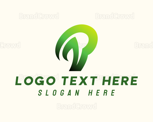 Gradient Green Letter P Logo