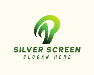 Gradient Green Letter P  Logo
