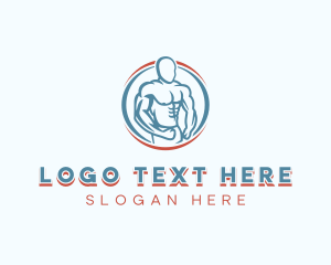 Weightlifting - Muscle Fitness Training logo design