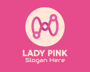 Pink Circuit Loop logo design