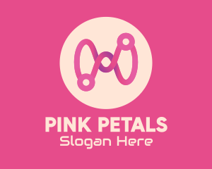 Pink Circuit Loop logo design