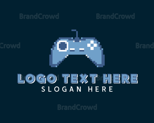 Pixelated Game Controller Logo