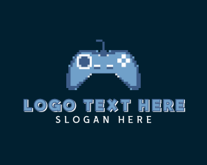 Pixelated Game Controller logo design