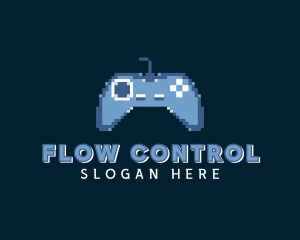 Pixelated Game Controller logo design