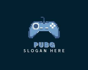 Pixel - Pixelated Game Controller logo design