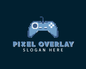 Pixelated Game Controller logo design