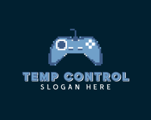 Pixelated Game Controller logo design