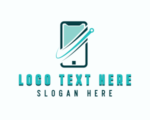 Cyberspace - Tech Mobile App logo design