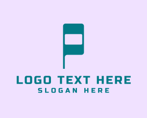 Digital - Blue Company Letter P logo design