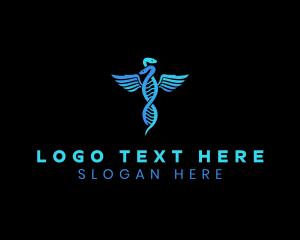 Diagnostic - DNA Medical Caduceus logo design