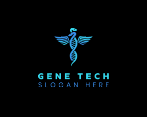 DNA Medical Caduceus logo design