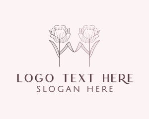 Florist - Flower Leaf Letter M logo design