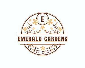 Floral Garden Wedding logo design