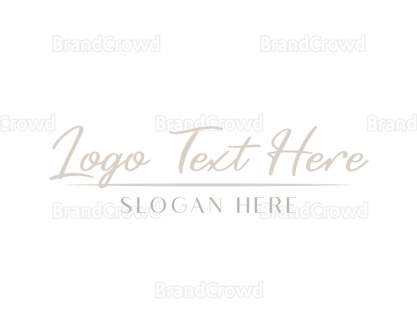 Minimalist Feminine Signature Logo