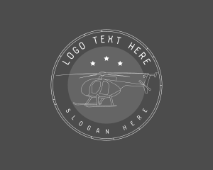 Pilot Hat - Helicopter Transport Flight logo design