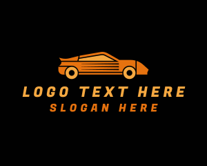 Automotive - Fast Orange Sports Car logo design