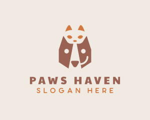 Cat Puppy Pet Shop logo design