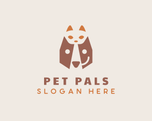 Cat Puppy Pet Shop logo design