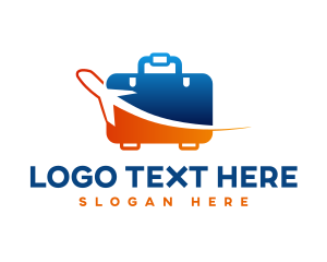 Airplane - Airplane Baggage Logistic logo design