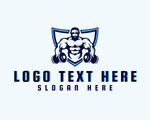 Weightlifter - Fitness Gym Trainer logo design