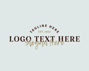Typography - Rustic Hipster Business logo design