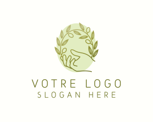 Organic Olive Plant Logo