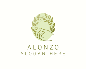 Organic Olive Plant logo design