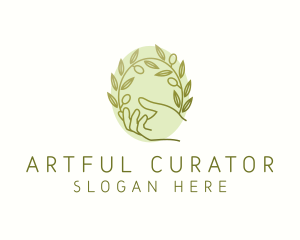 Organic Olive Plant logo design