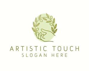 Organic Olive Plant logo design