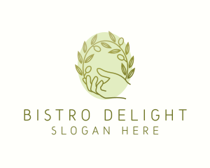 Organic Olive Plant logo design