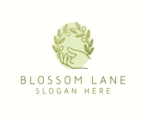 Organic Olive Plant logo design