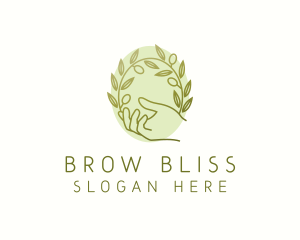 Organic Olive Plant logo design