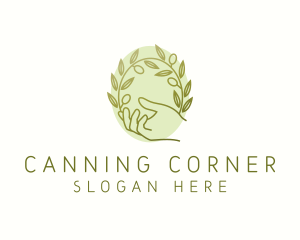 Organic Olive Plant logo design