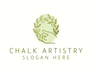 Organic Olive Plant logo design