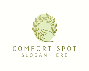 Organic Olive Plant logo design