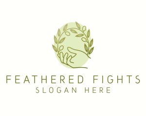 Organic Olive Plant logo design