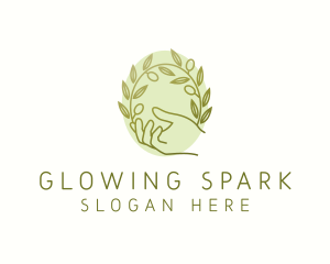 Organic Olive Plant logo design