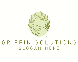 Organic Olive Plant logo design